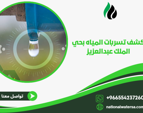 كشف تسربات المياه بحي الملك عبدالعزيز